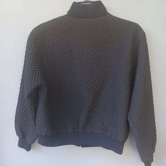 St John black quilted bomber jacket M. - Picture 2 of 4